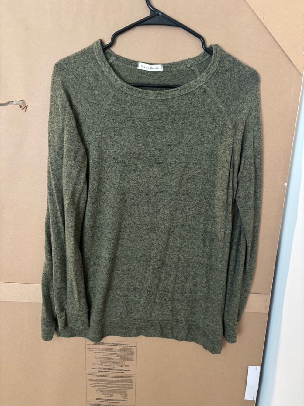 Olive Green Lightweight Crewneck Top